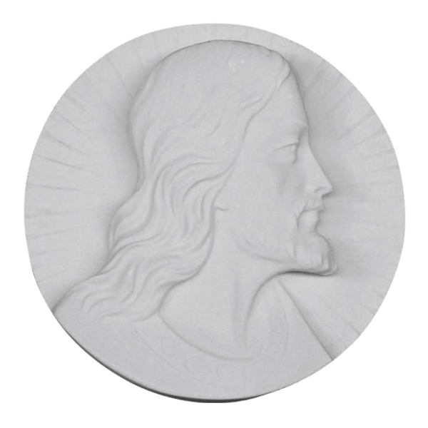 Christ Medallion Marble Statue II